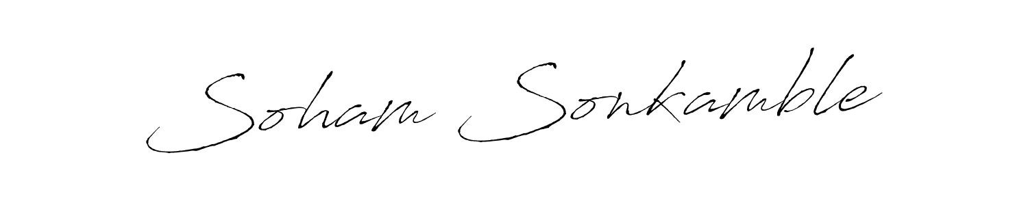 Make a short Soham Sonkamble signature style. Manage your documents anywhere anytime using Antro_Vectra. Create and add eSignatures, submit forms, share and send files easily. Soham Sonkamble signature style 6 images and pictures png