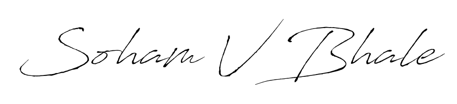 Create your official email sign-off with Soham V Bhale name in Antro_Vectra style. Crisp, clean, and perfectly legible across all screens. Soham V Bhale signature style 6 images and pictures png