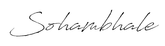The Antro_Vectra handwriting style adds charm and authenticity to name Sohambhale. A wonderful choice for personal thank-you notes. Sohambhale signature style 6 images and pictures png