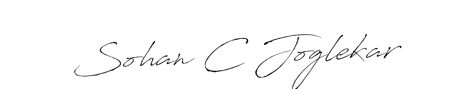 This is the best signature style for the Sohan C Joglekar name. Also you like these signature font (Antro_Vectra). Mix name signature. Sohan C Joglekar signature style 6 images and pictures png