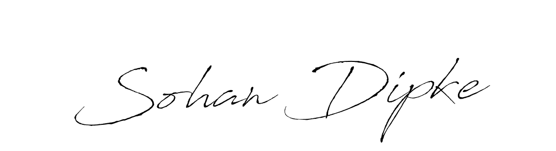How to make Sohan Dipke name signature. Use Antro_Vectra style for creating short signs online. This is the latest handwritten sign. Sohan Dipke signature style 6 images and pictures png