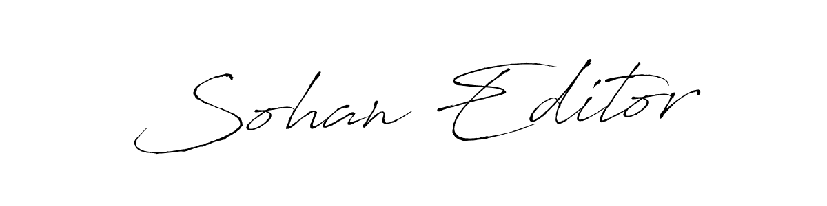 How to make Sohan Editor signature? Antro_Vectra is a professional autograph style. Create handwritten signature for Sohan Editor name. Sohan Editor signature style 6 images and pictures png