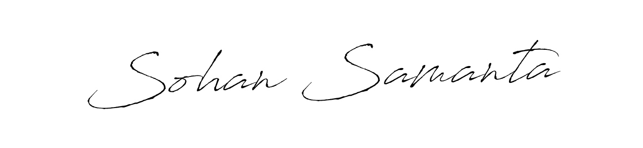 Make a beautiful signature design for name Sohan Samanta. With this signature (Antro_Vectra) style, you can create a handwritten signature for free. Sohan Samanta signature style 6 images and pictures png