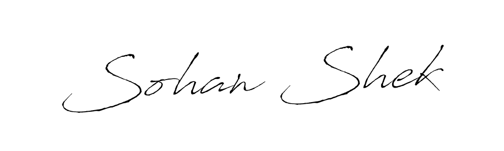 How to make Sohan Shek name signature. Use Antro_Vectra style for creating short signs online. This is the latest handwritten sign. Sohan Shek signature style 6 images and pictures png