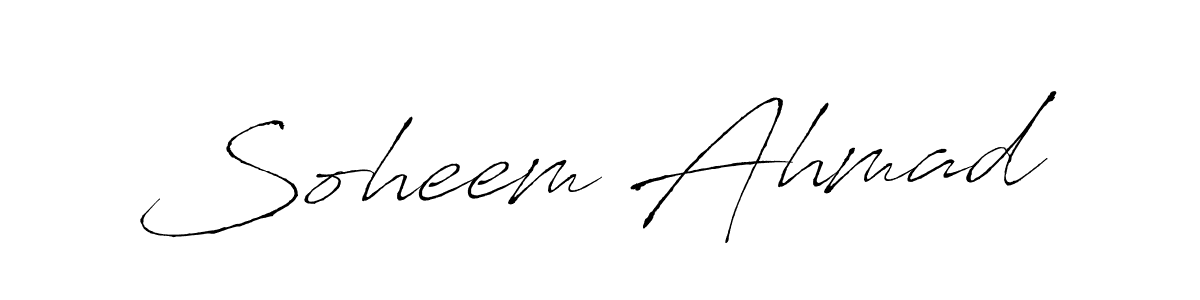 How to make Soheem Ahmad name signature. Use Antro_Vectra style for creating short signs online. This is the latest handwritten sign. Soheem Ahmad signature style 6 images and pictures png