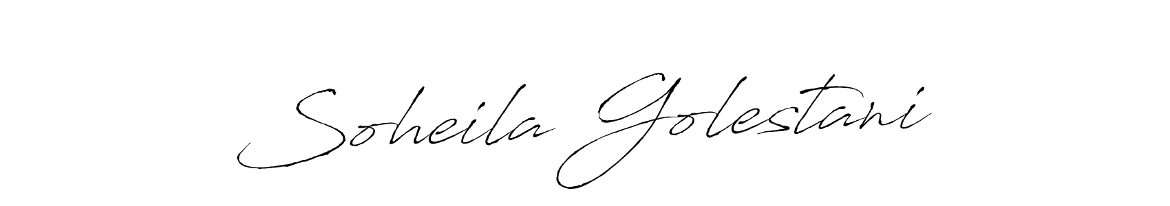 Design your own signature with our free online signature maker. With this signature software, you can create a handwritten (Antro_Vectra) signature for name Soheila Golestani. Soheila Golestani signature style 6 images and pictures png