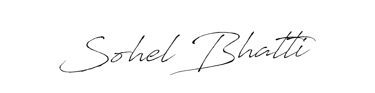 How to make Sohel Bhatti signature? Antro_Vectra is a professional autograph style. Create handwritten signature for Sohel Bhatti name. Sohel Bhatti signature style 6 images and pictures png