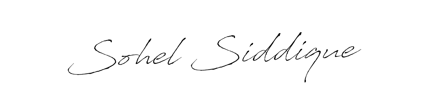Create a beautiful signature design for name Sohel Siddique. With this signature (Antro_Vectra) fonts, you can make a handwritten signature for free. Sohel Siddique signature style 6 images and pictures png