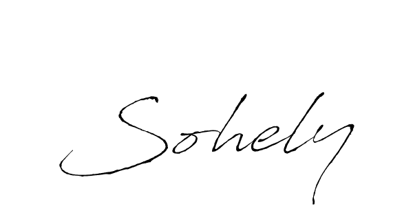 Make a beautiful signature design for name Sohely. With this signature (Antro_Vectra) style, you can create a handwritten signature for free. Sohely signature style 6 images and pictures png