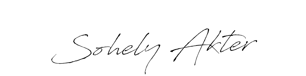 Design your own signature with our free online signature maker. With this signature software, you can create a handwritten (Antro_Vectra) signature for name Sohely Akter. Sohely Akter signature style 6 images and pictures png