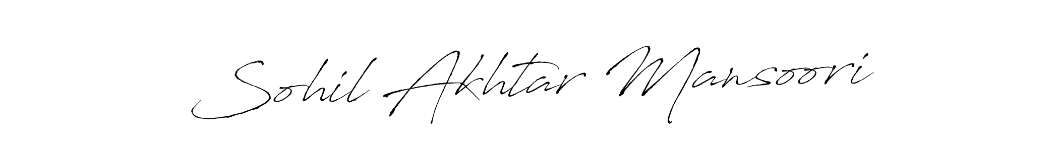 You can use this online signature creator to create a handwritten signature for the name Sohil Akhtar Mansoori. This is the best online autograph maker. Sohil Akhtar Mansoori signature style 6 images and pictures png