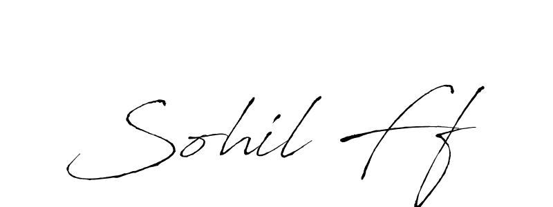 Similarly Antro_Vectra is the best handwritten signature design. Signature creator online .You can use it as an online autograph creator for name Sohil Ff. Sohil Ff signature style 6 images and pictures png