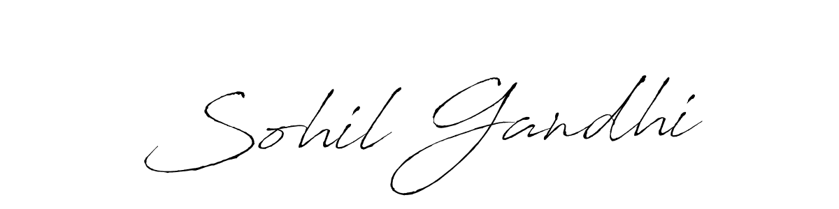 Create a beautiful signature design for name Sohil Gandhi. With this signature (Antro_Vectra) fonts, you can make a handwritten signature for free. Sohil Gandhi signature style 6 images and pictures png