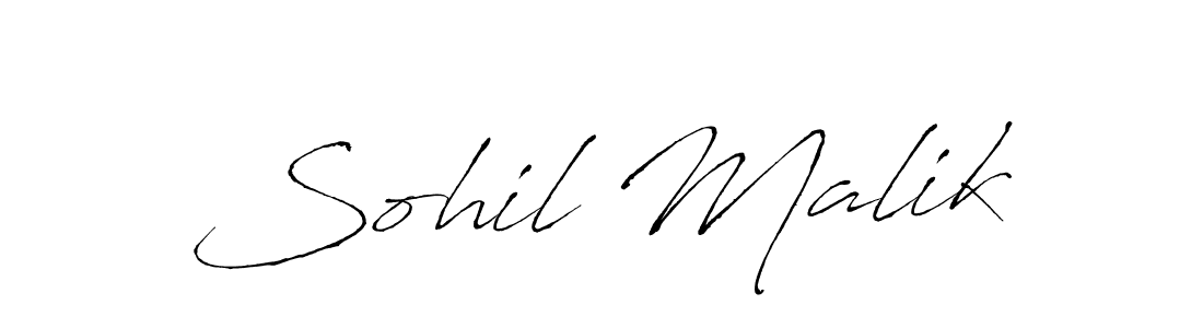You should practise on your own different ways (Antro_Vectra) to write your name (Sohil Malik) in signature. don't let someone else do it for you. Sohil Malik signature style 6 images and pictures png