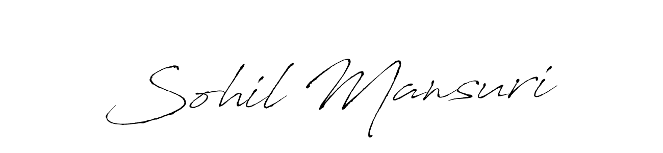 Sohil Mansuri stylish signature style. Best Handwritten Sign (Antro_Vectra) for my name. Handwritten Signature Collection Ideas for my name Sohil Mansuri. Sohil Mansuri signature style 6 images and pictures png