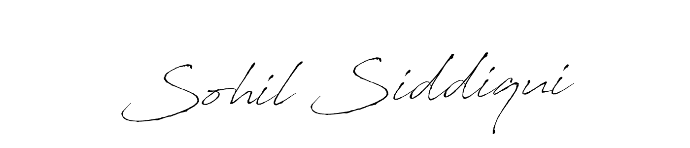 How to make Sohil Siddiqui signature? Antro_Vectra is a professional autograph style. Create handwritten signature for Sohil Siddiqui name. Sohil Siddiqui signature style 6 images and pictures png