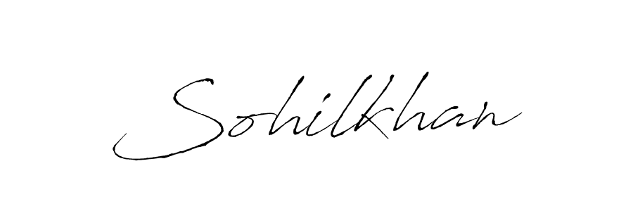 Antro_Vectra is a professional signature style that is perfect for those who want to add a touch of class to their signature. It is also a great choice for those who want to make their signature more unique. Get Sohilkhan name to fancy signature for free. Sohilkhan signature style 6 images and pictures png