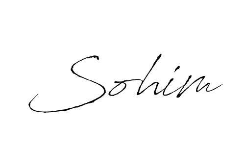 Make a beautiful signature design for name Sohim. With this signature (Antro_Vectra) style, you can create a handwritten signature for free. Sohim signature style 6 images and pictures png