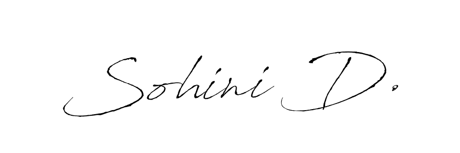 This is the best signature style for the Sohini D. name. Also you like these signature font (Antro_Vectra). Mix name signature. Sohini D. signature style 6 images and pictures png