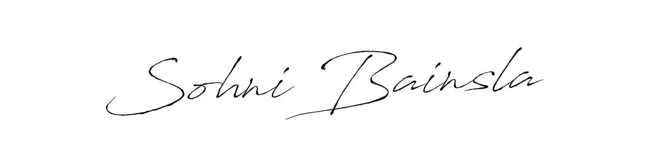 How to make Sohni Bainsla signature? Antro_Vectra is a professional autograph style. Create handwritten signature for Sohni Bainsla name. Sohni Bainsla signature style 6 images and pictures png