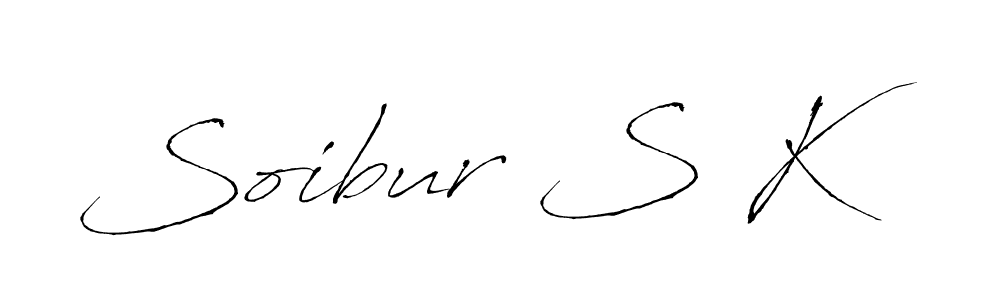 Use a signature maker to create a handwritten signature online. With this signature software, you can design (Antro_Vectra) your own signature for name Soibur S K. Soibur S K signature style 6 images and pictures png