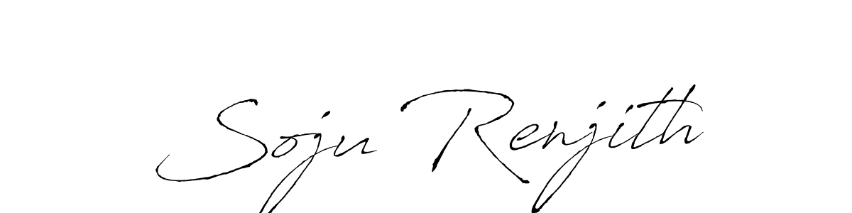 Soju Renjith stylish signature style. Best Handwritten Sign (Antro_Vectra) for my name. Handwritten Signature Collection Ideas for my name Soju Renjith. Soju Renjith signature style 6 images and pictures png