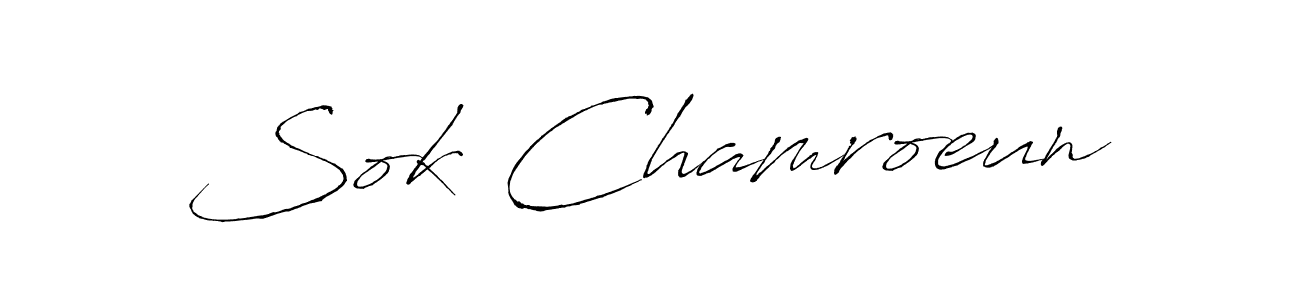 Create a beautiful signature design for name Sok Chamroeun. With this signature (Antro_Vectra) fonts, you can make a handwritten signature for free. Sok Chamroeun signature style 6 images and pictures png