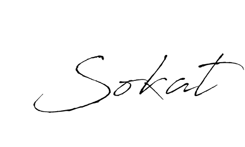 Create a beautiful signature design for name Sokat. With this signature (Antro_Vectra) fonts, you can make a handwritten signature for free. Sokat signature style 6 images and pictures png