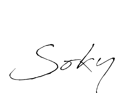 Design your own signature with our free online signature maker. With this signature software, you can create a handwritten (Antro_Vectra) signature for name Soky. Soky signature style 6 images and pictures png