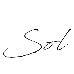 Create a beautiful signature design for name Sol. With this signature (Antro_Vectra) fonts, you can make a handwritten signature for free. Sol signature style 6 images and pictures png