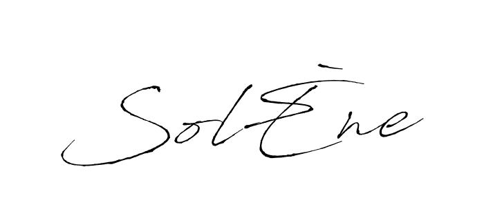 Design your own signature with our free online signature maker. With this signature software, you can create a handwritten (Antro_Vectra) signature for name SolÈne. SolÈne signature style 6 images and pictures png