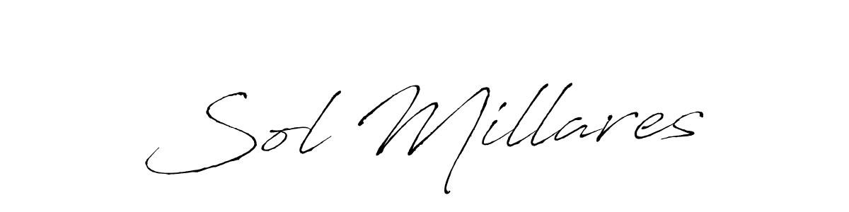 This is the best signature style for the Sol Millares name. Also you like these signature font (Antro_Vectra). Mix name signature. Sol Millares signature style 6 images and pictures png