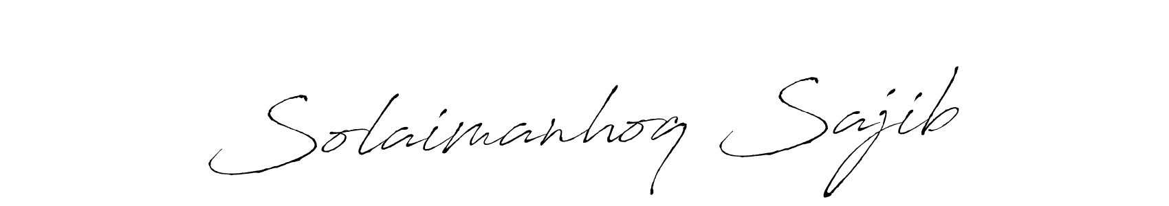 You should practise on your own different ways (Antro_Vectra) to write your name (Solaimanhoq Sajib) in signature. don't let someone else do it for you. Solaimanhoq Sajib signature style 6 images and pictures png