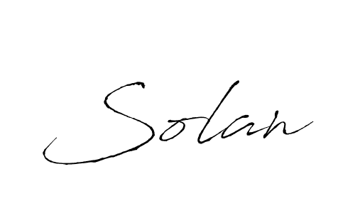 Design your own signature with our free online signature maker. With this signature software, you can create a handwritten (Antro_Vectra) signature for name Solan. Solan signature style 6 images and pictures png