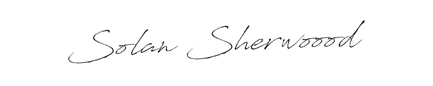 Solan Sherwoood stylish signature style. Best Handwritten Sign (Antro_Vectra) for my name. Handwritten Signature Collection Ideas for my name Solan Sherwoood. Solan Sherwoood signature style 6 images and pictures png