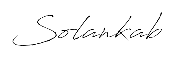 Practice writing Solankab with the flow of Antro_Vectra lettering. A fantastic source of inspiration for developing your personal signature style. Solankab signature style 6 images and pictures png