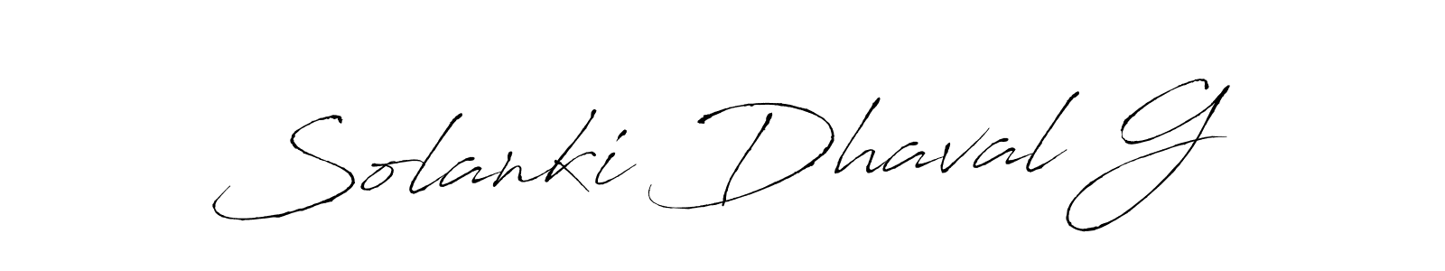 Make a beautiful signature design for name Solanki Dhaval G. With this signature (Antro_Vectra) style, you can create a handwritten signature for free. Solanki Dhaval G signature style 6 images and pictures png