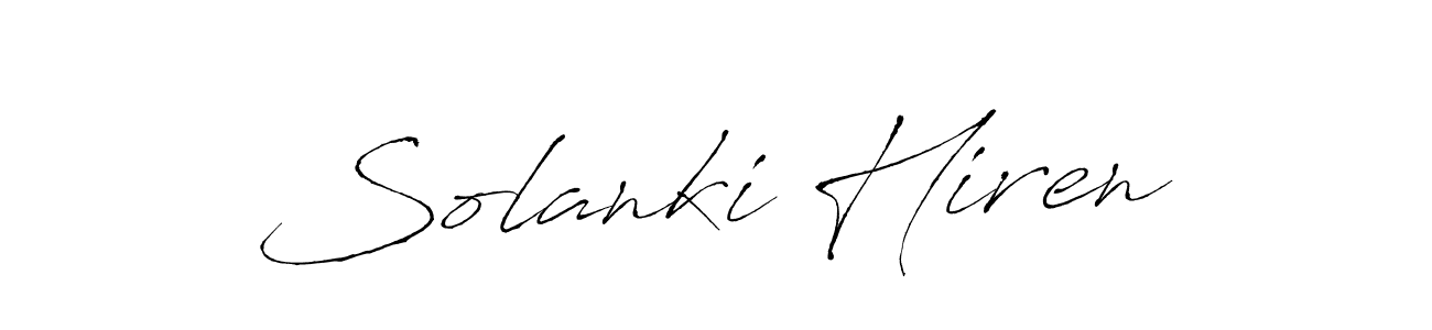 The best way (Antro_Vectra) to make a short signature is to pick only two or three words in your name. The name Solanki Hiren include a total of six letters. For converting this name. Solanki Hiren signature style 6 images and pictures png