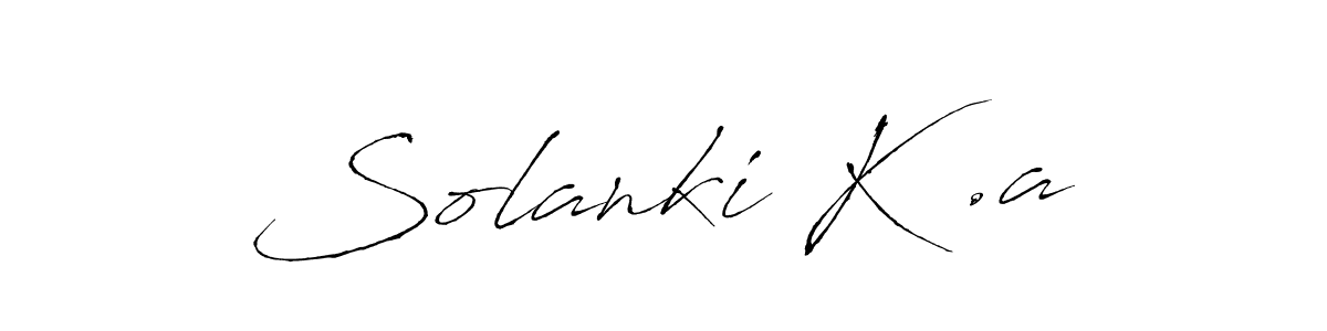 How to make Solanki K .a signature? Antro_Vectra is a professional autograph style. Create handwritten signature for Solanki K .a name. Solanki K .a signature style 6 images and pictures png