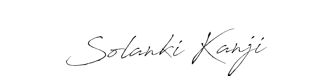Design your own signature with our free online signature maker. With this signature software, you can create a handwritten (Antro_Vectra) signature for name Solanki Kanji. Solanki Kanji signature style 6 images and pictures png