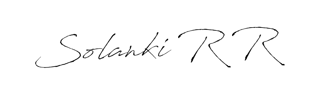 How to make Solanki R R signature? Antro_Vectra is a professional autograph style. Create handwritten signature for Solanki R R name. Solanki R R signature style 6 images and pictures png