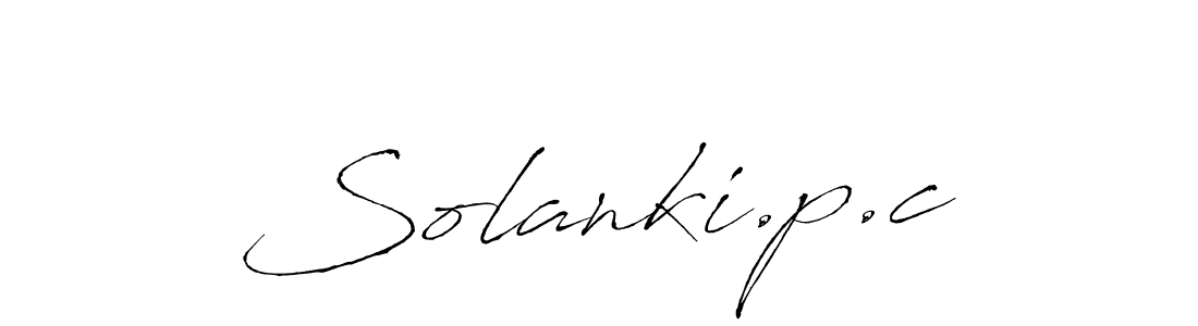 Make a beautiful signature design for name Solanki.p.c. With this signature (Antro_Vectra) style, you can create a handwritten signature for free. Solanki.p.c signature style 6 images and pictures png