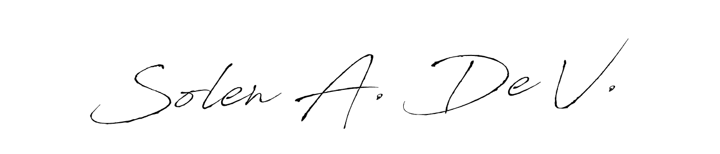 Solen A. De V. stylish signature style. Best Handwritten Sign (Antro_Vectra) for my name. Handwritten Signature Collection Ideas for my name Solen A. De V.. Solen A. De V. signature style 6 images and pictures png