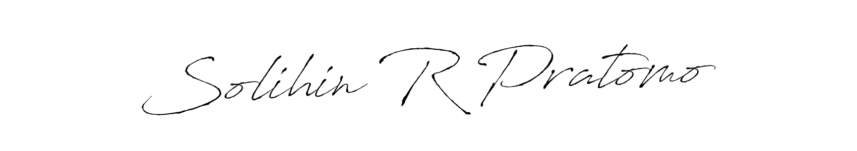 You should practise on your own different ways (Antro_Vectra) to write your name (Solihin R Pratomo) in signature. don't let someone else do it for you. Solihin R Pratomo signature style 6 images and pictures png