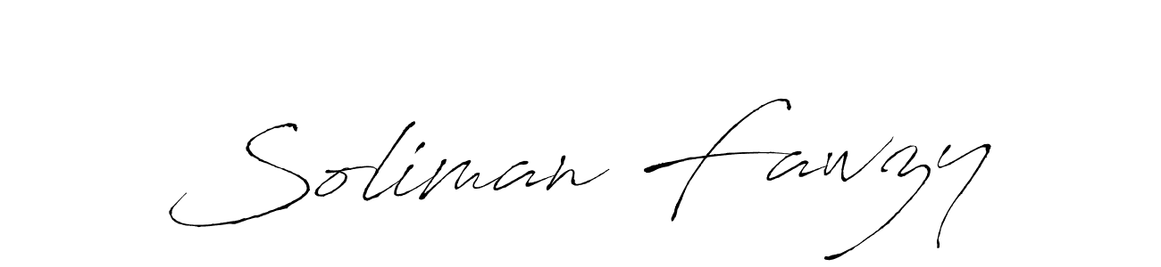 Create a beautiful signature design for name Soliman Fawzy. With this signature (Antro_Vectra) fonts, you can make a handwritten signature for free. Soliman Fawzy signature style 6 images and pictures png