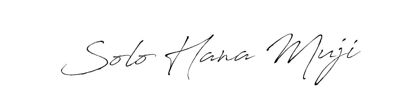 Create a beautiful signature design for name Solo Hana Muji. With this signature (Antro_Vectra) fonts, you can make a handwritten signature for free. Solo Hana Muji signature style 6 images and pictures png
