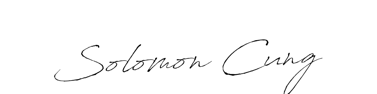 Solomon Cung stylish signature style. Best Handwritten Sign (Antro_Vectra) for my name. Handwritten Signature Collection Ideas for my name Solomon Cung. Solomon Cung signature style 6 images and pictures png