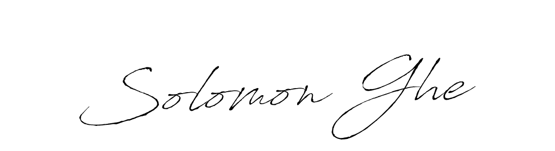 Make a beautiful signature design for name Solomon Ghe. With this signature (Antro_Vectra) style, you can create a handwritten signature for free. Solomon Ghe signature style 6 images and pictures png