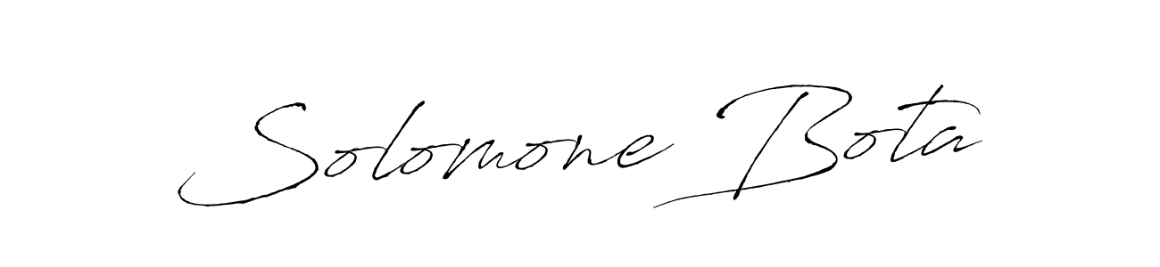 Create a beautiful signature design for name Solomone Bota. With this signature (Antro_Vectra) fonts, you can make a handwritten signature for free. Solomone Bota signature style 6 images and pictures png