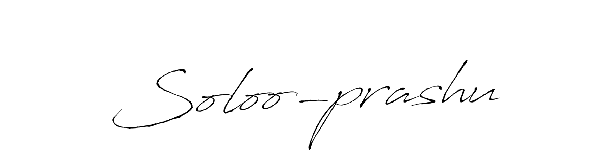 How to make Soloo-prashu name signature. Use Antro_Vectra style for creating short signs online. This is the latest handwritten sign. Soloo-prashu signature style 6 images and pictures png